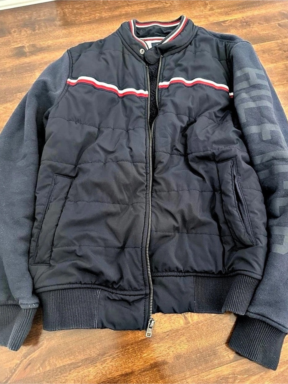 Tommy Hilfiger Men's Color Block Bomber Jacket Size Medium